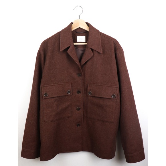 Doen Jackets & Blazers - Doen Clifton Jacket Rust Umber Brown Medium 100% Wool Oversized Barn Shacket